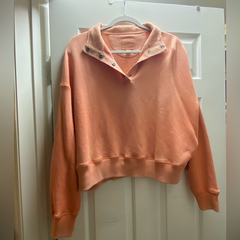 American Eagle Henley sweater, orange, size M